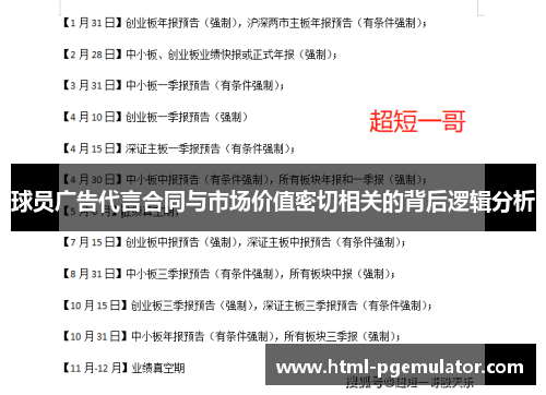 球员广告代言合同与市场价值密切相关的背后逻辑分析